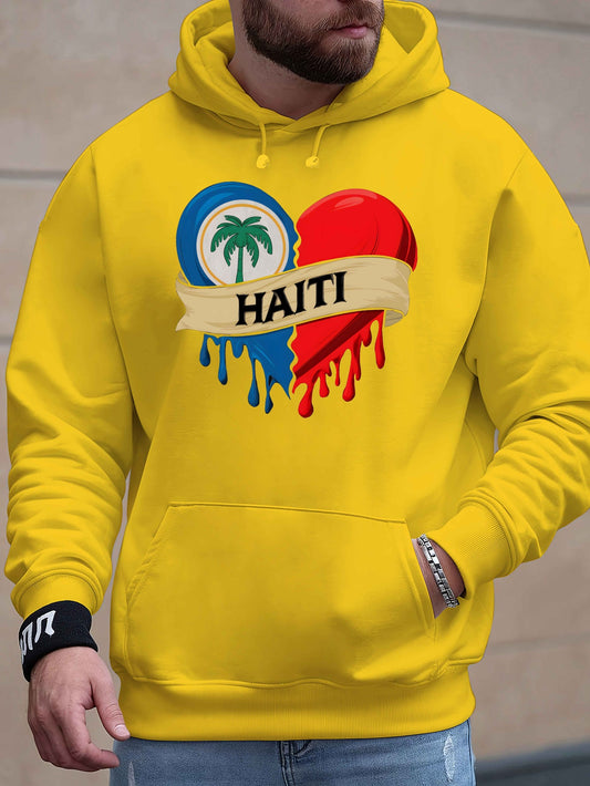 Menβs Haiti Printed Hoodie β Stylish & Comfortable Streetwear Essential