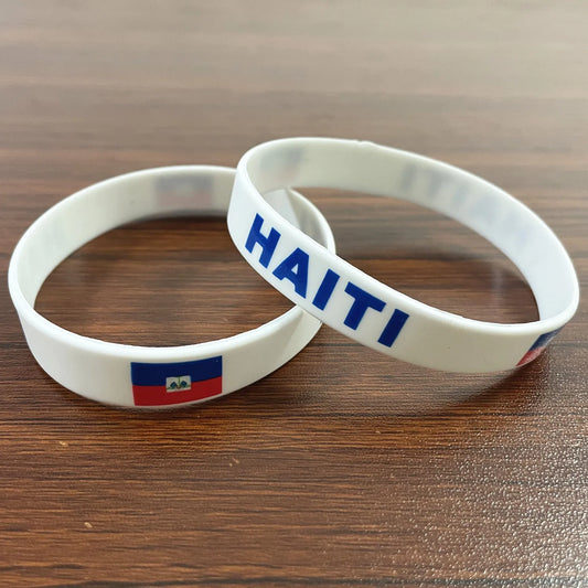 Haitian Flag Rubber Wristbands