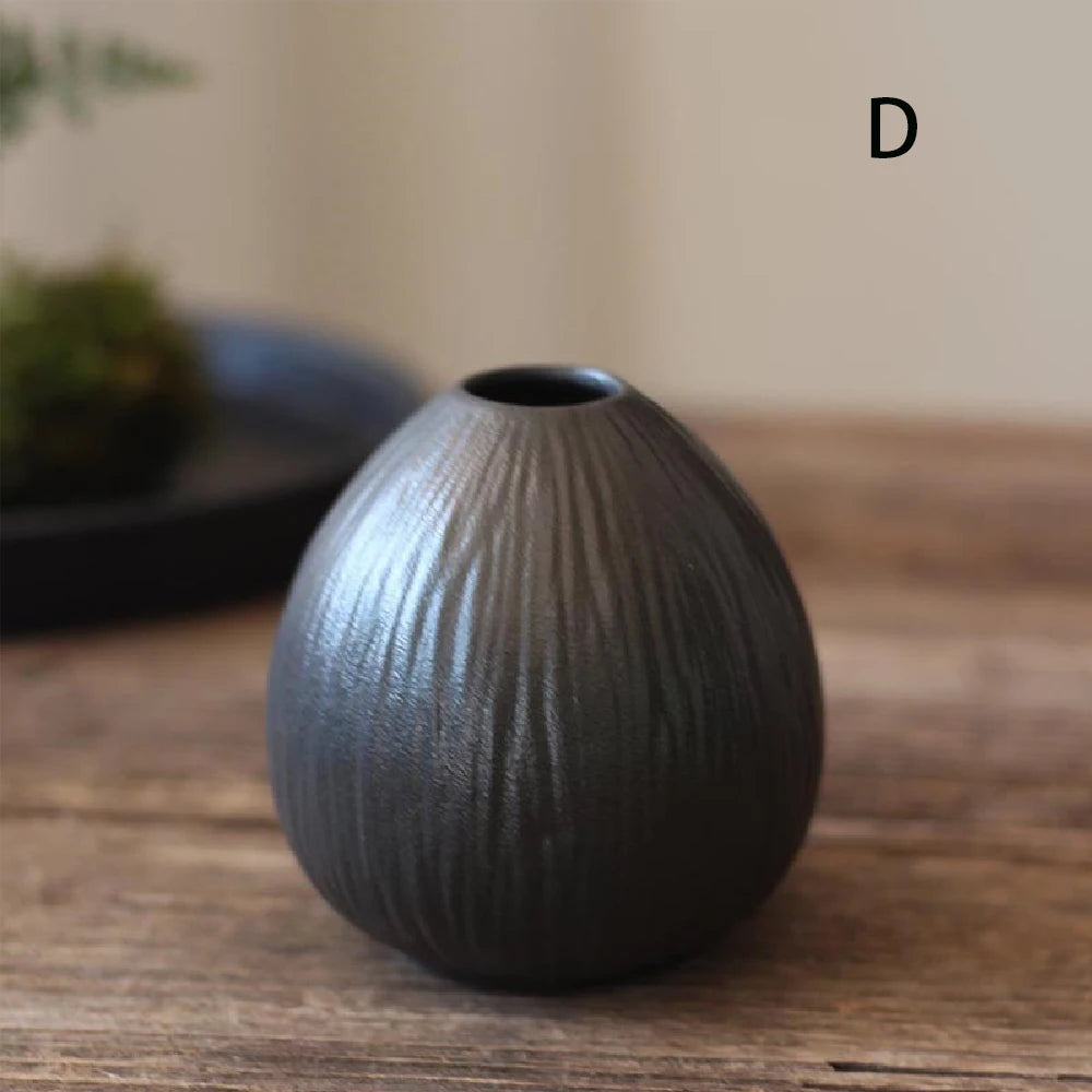 Simple Ceramic Hydroponic Vase β Small Decorative Plant Pot for Living Room & Dining Table