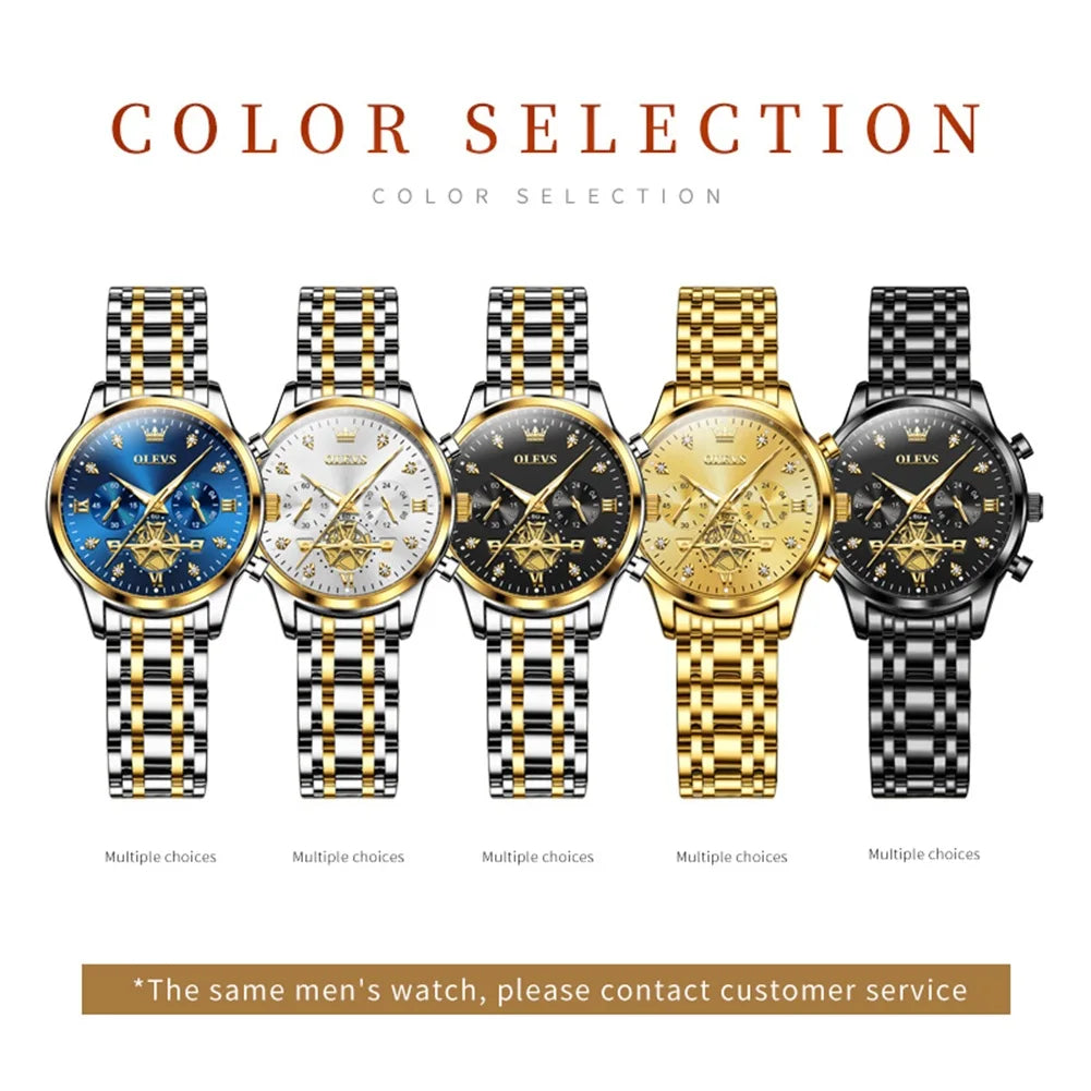 🕒 Moon Phase Watch Set – Waterproof