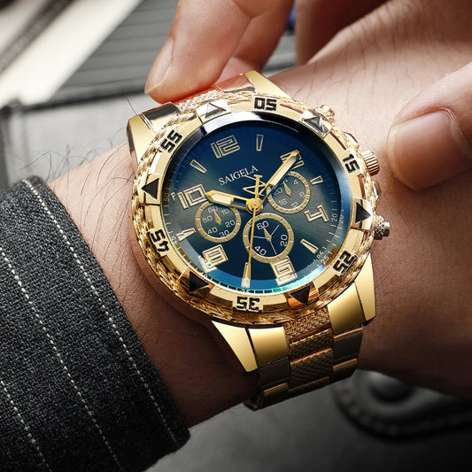2-Piece Men's Quartz Watch Set โ Arabic Dial, , Business & Fashion Style (No Box)
