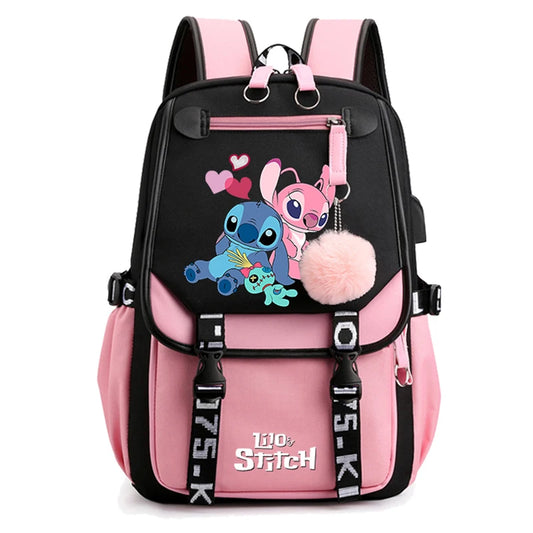 Lilo & Stitch Adventure Backpack β Cartoon Print School Bag for Teens, Kids