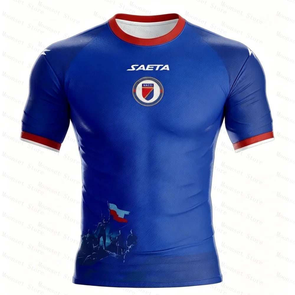 Youth Haiti Soccer Jersey | Short Sleeve Athletic Training Top
