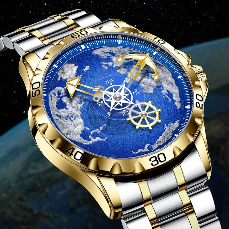 Menβs Nautical Series Traveler Watch