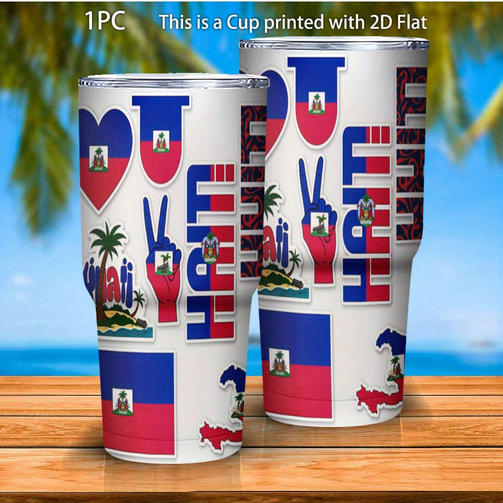 Haiti Flag Insulated Stainless Steel Tumbler