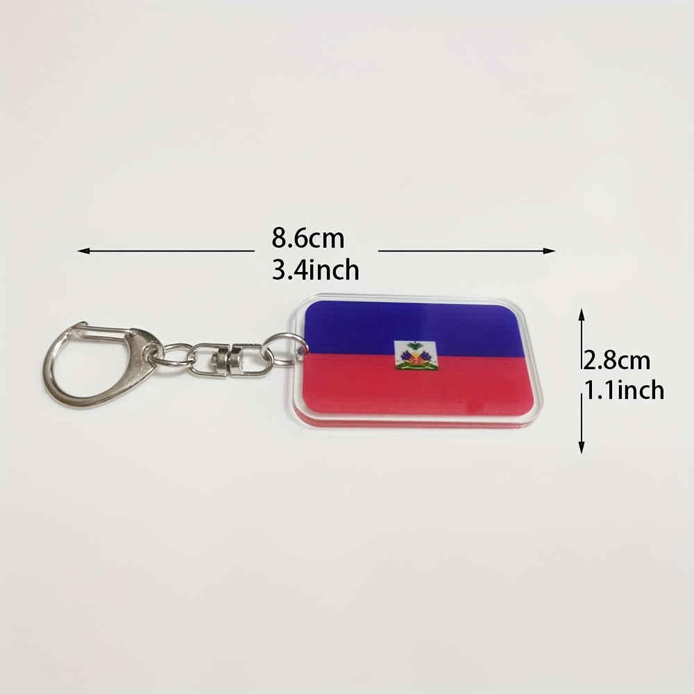 🇭🇹 Haitian Flag Acrylic Keychain