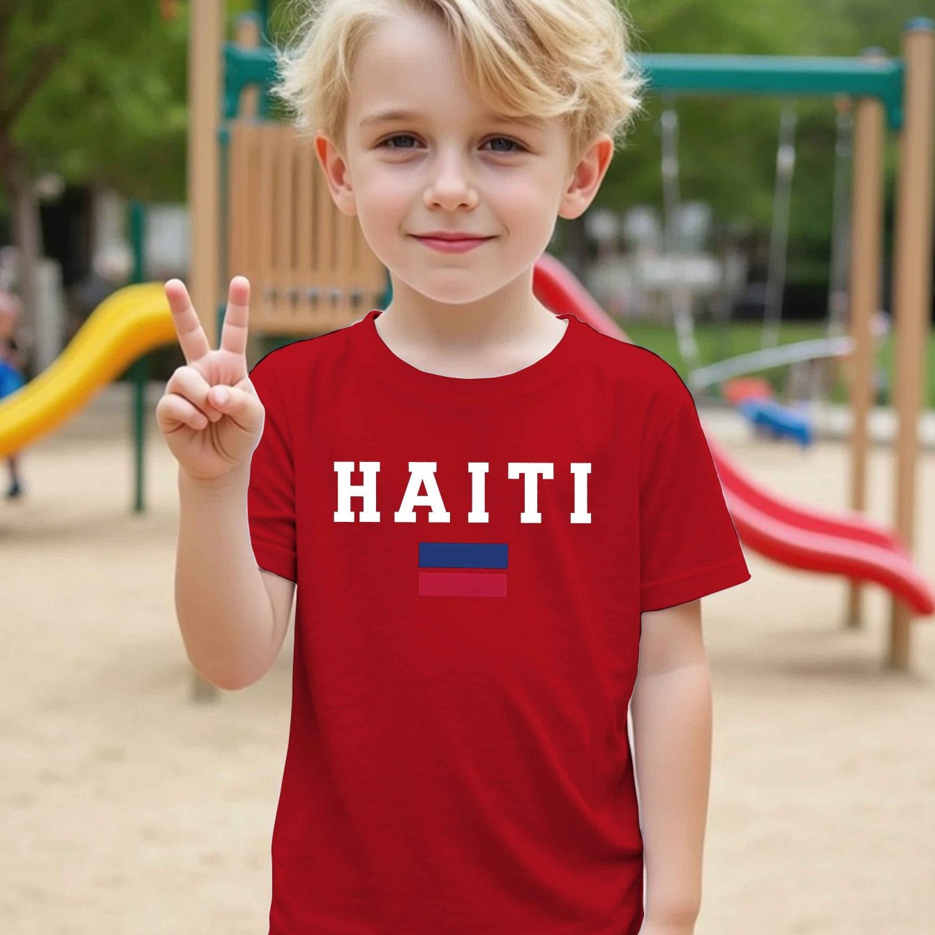 Boys' Haiti Graphic Cotton T-Shirt