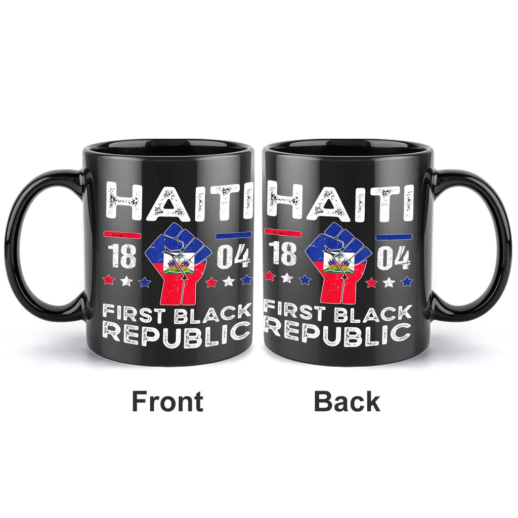 Haiti Flag Ceramic Mug – 11oz Coffee Cup