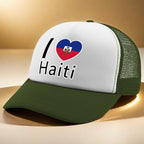 Show your pride in style with the “I Love Haiti” Patriotic Trucker