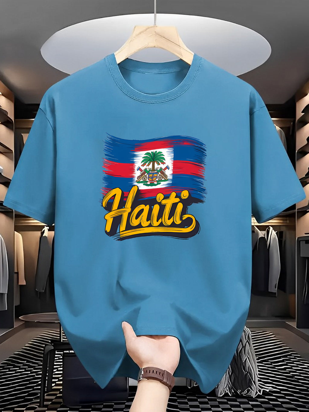 Men's Casual Haiti Graphic Print T-Shirt