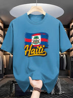 Men's Casual Haiti Graphic Print T-Shirt