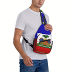 Men’s Haitian Flag Crossbody Bag – Patriotic Style Meets Everyday Function