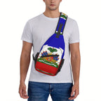 Men’s Haitian Flag Crossbody Bag – Patriotic Style Meets Everyday Function