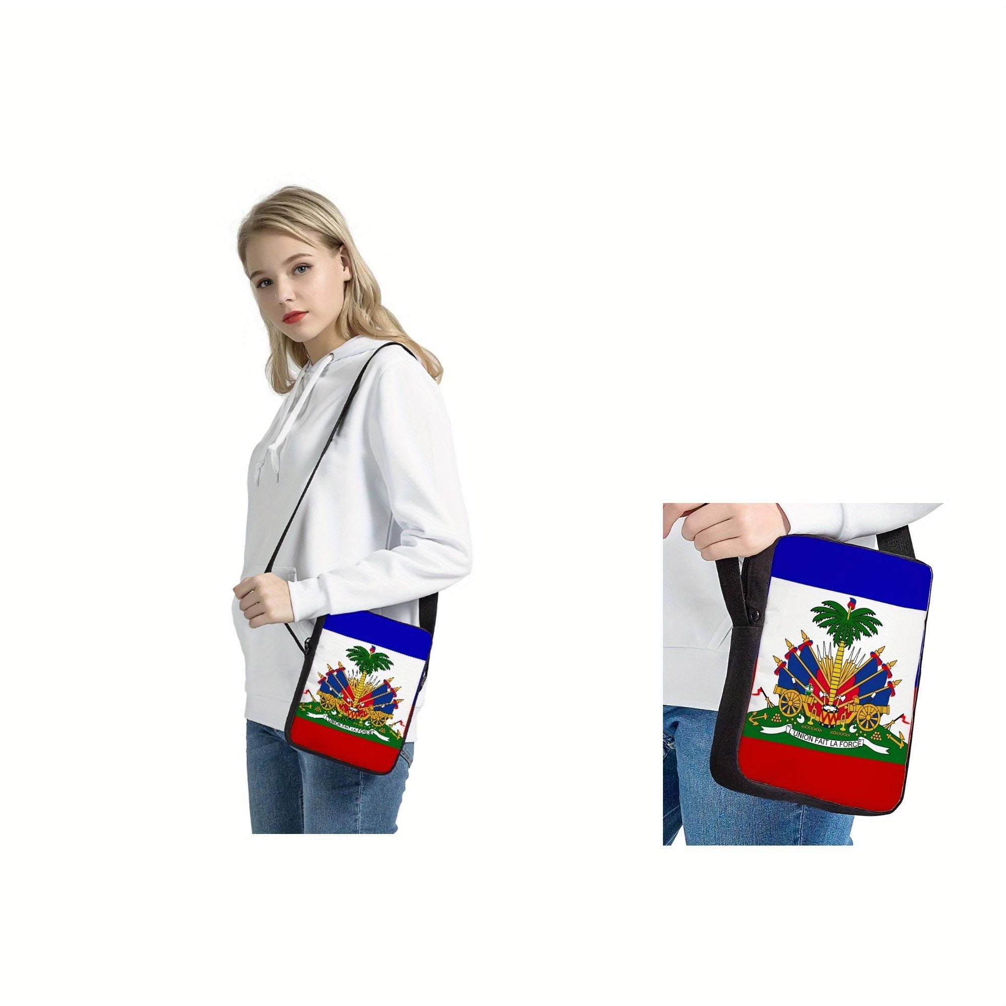 Mini Crossbody Bag Unisex Simple Shoulder Handbag Wallet Phone Pouch with Adjustable