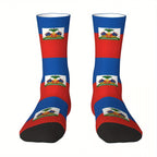 Men's Haitian Flag-Inspired Crew Socks
