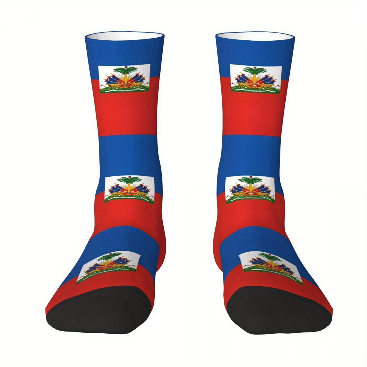 Men's Haitian Flag-Inspired Crew Socks