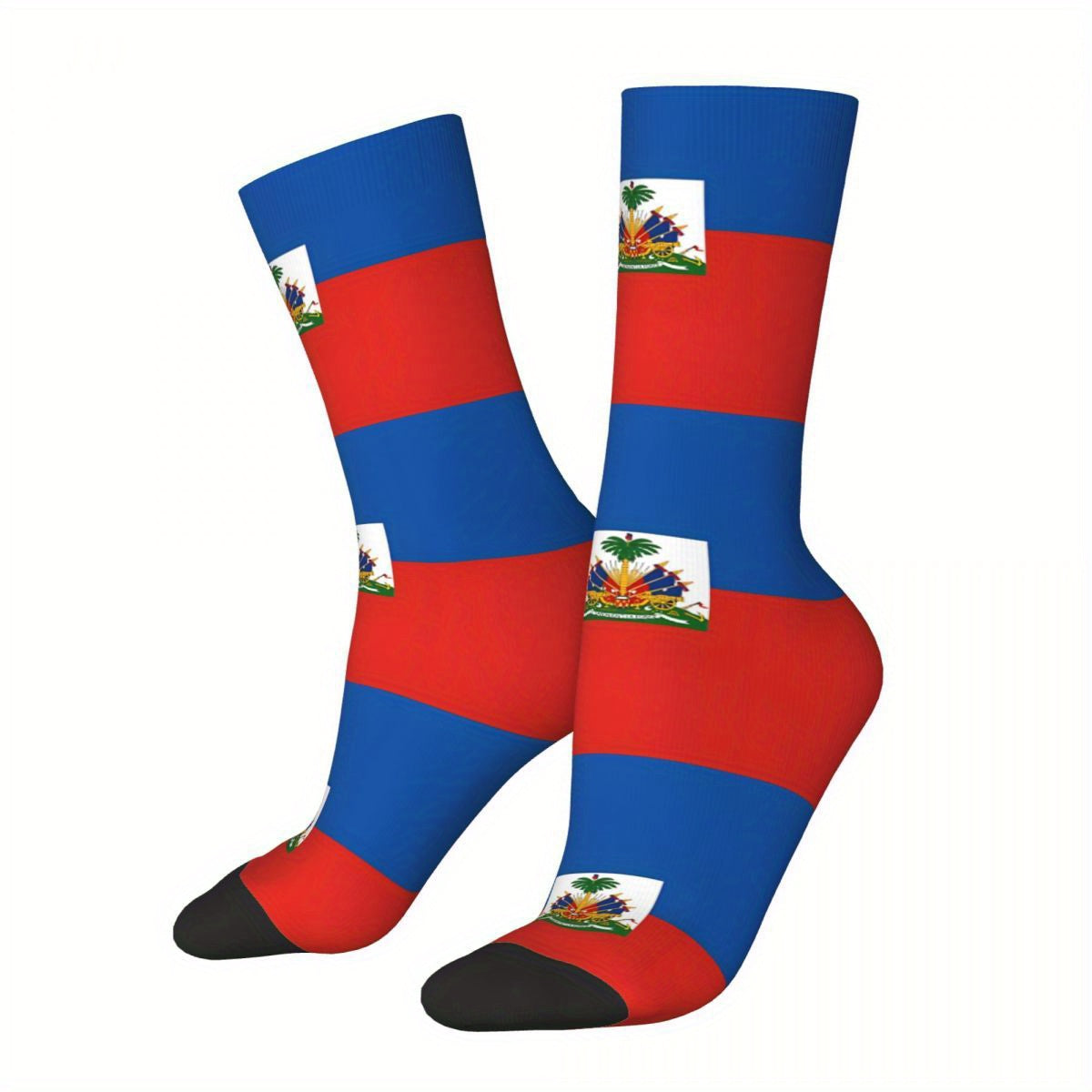 Men's Haitian Flag-Inspired Crew Socks
