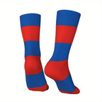 Men's Haitian Flag-Inspired Crew Socks