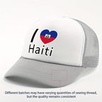 Show your pride in style with the “I Love Haiti” Patriotic Trucker