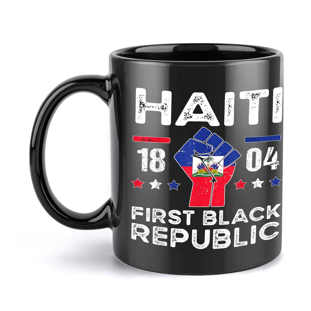 Haiti Flag Ceramic Mug – 11oz Coffee Cup