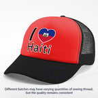 Show your pride in style with the “I Love Haiti” Patriotic Trucker