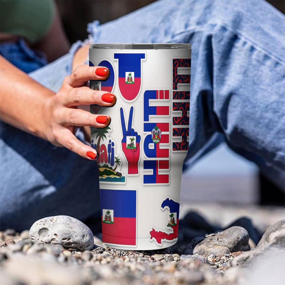 Haiti Flag Insulated Stainless Steel Tumbler