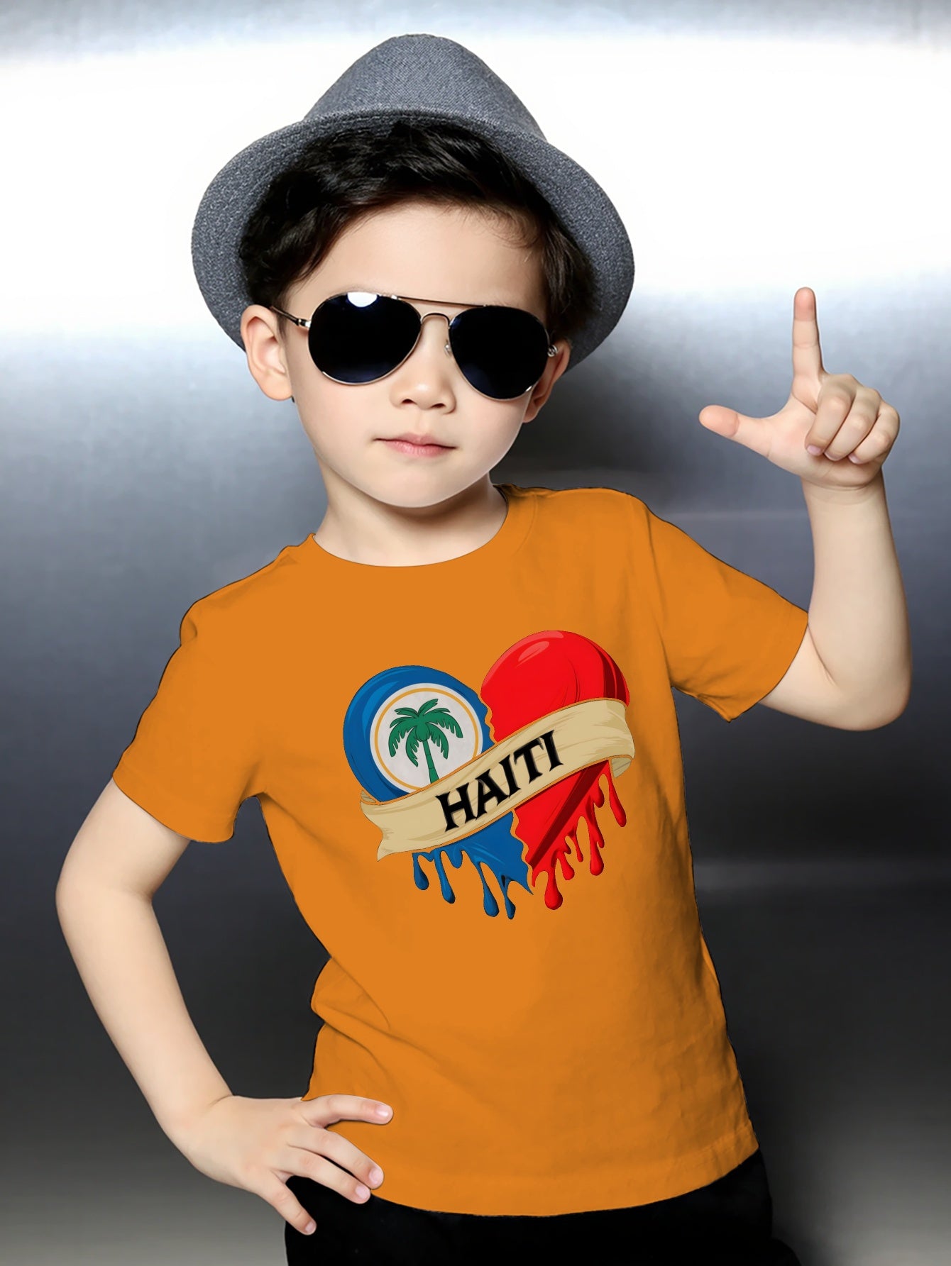 Haiti Youngsters' Casual Short-Sleeve T-Shirt - Round Neck, Summer Ready