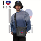 I Love Haiti” Fisherman Hat & Crossbody Bag Set
