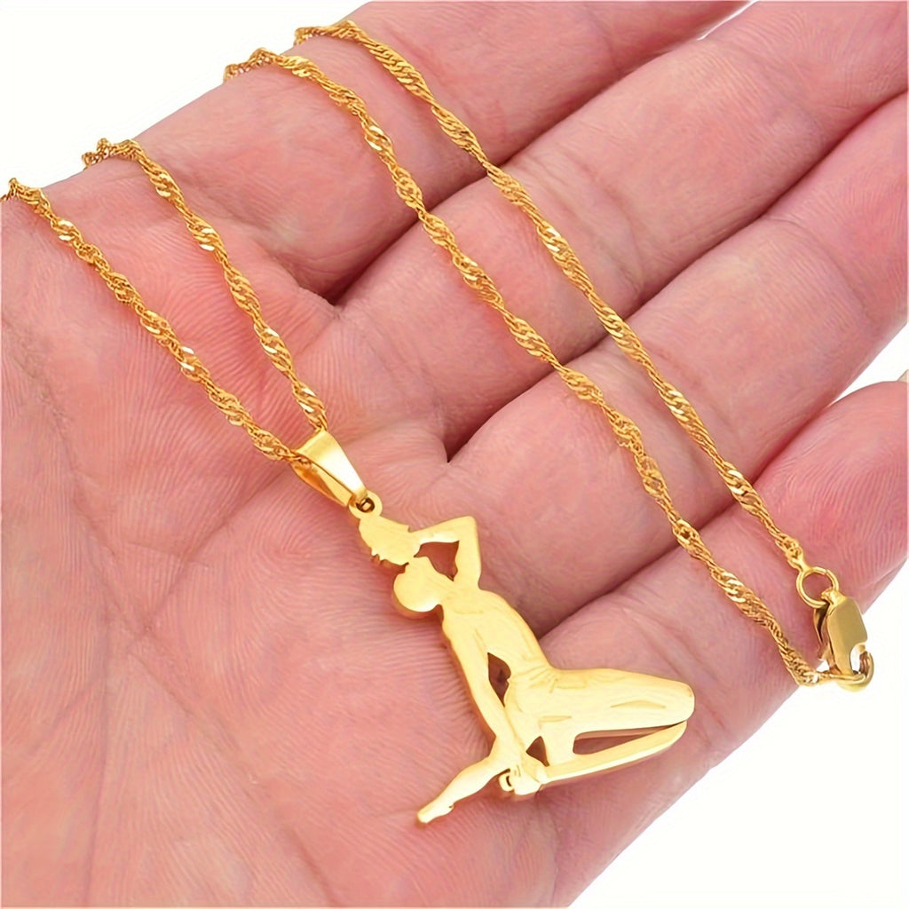 Elegant Stainless Steel Haitian Pendant Necklace for Women