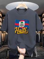 Men's Casual Haiti Graphic Print T-Shirt