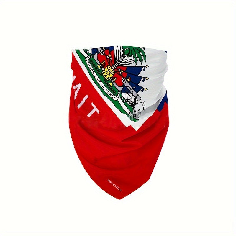 Set of 3 Large Caribbean Flag Bandanas – Haitian Flag Included