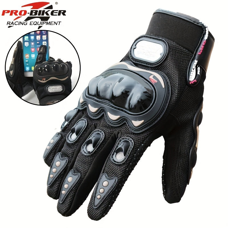 Unisex Four-Season Touchscreen Gloves - Breathable Motorcycle & Cycling Gloves