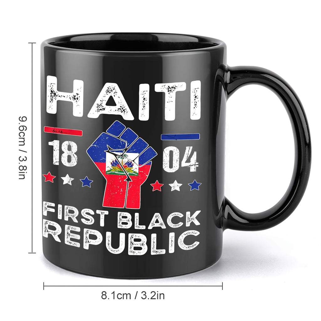 Haiti Flag Ceramic Mug – 11oz Coffee Cup