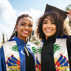 Haitian Flag Graduation Shawl – Unisex Adult, 11.5 x 153 cm