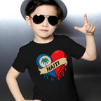 Haiti Youngsters' Casual Short-Sleeve T-Shirt - Round Neck, Summer Ready