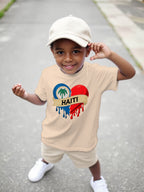 Haiti Youngsters' Casual Short-Sleeve T-Shirt - Round Neck, Summer Ready