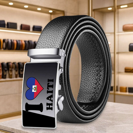 Express Love for Haiti” Graphic Print Belt