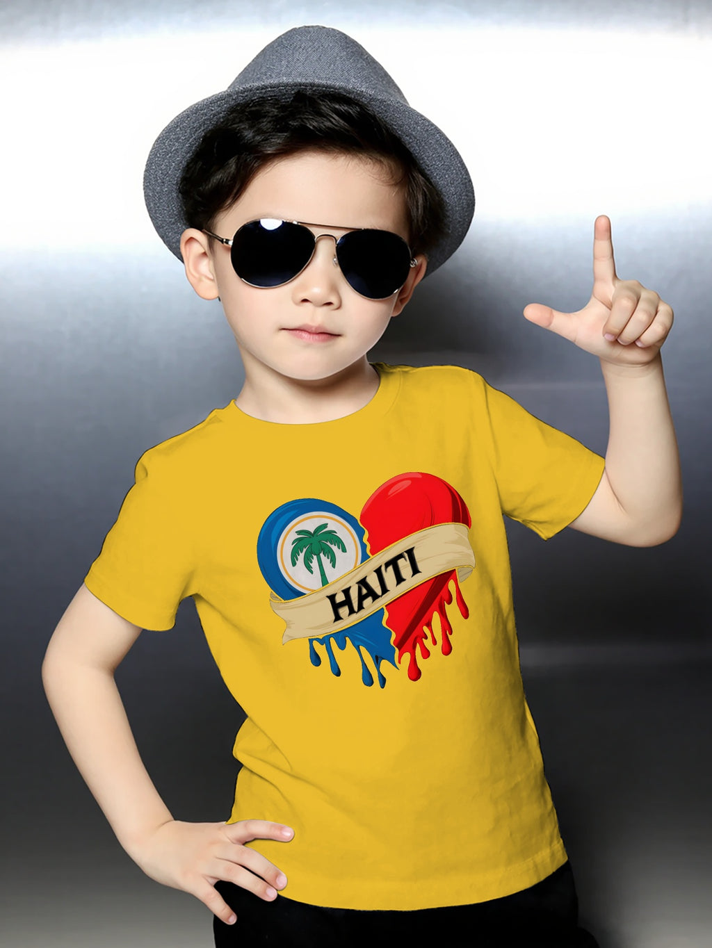 Haiti Youngsters' Casual Short-Sleeve T-Shirt - Round Neck, Summer Ready