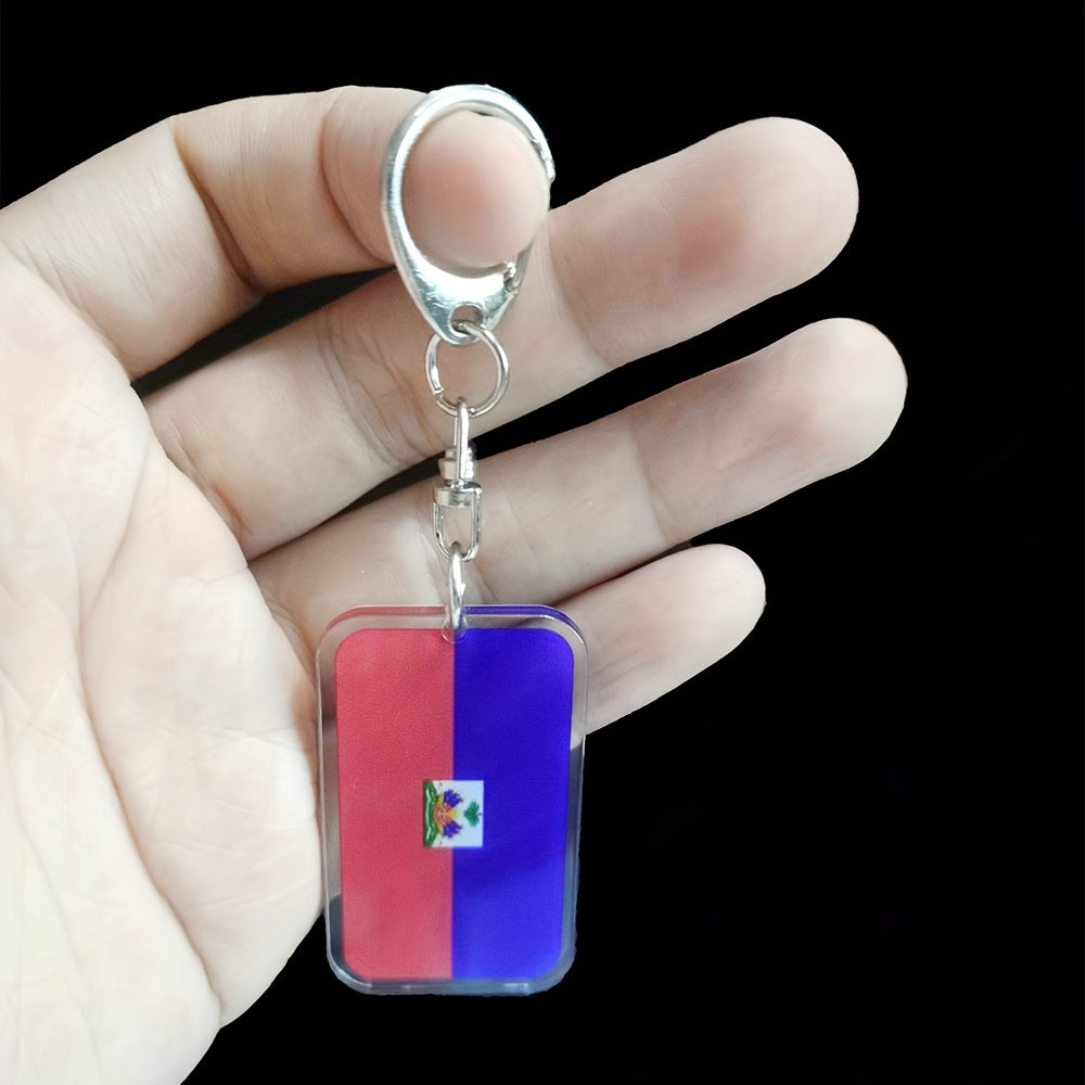 🇭🇹 Haitian Flag Acrylic Keychain