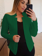 Women's Elegant Open-Front Long Sleeve Cardigan