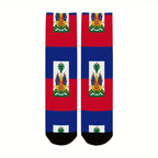 🇭🇹 Haitian Flag Half-Calf Sports Socks