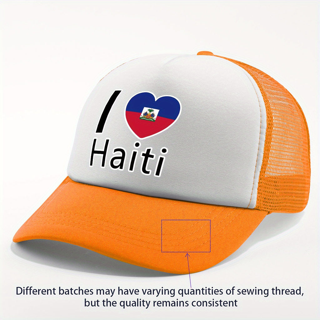 Show your pride in style with the “I Love Haiti” Patriotic Trucker