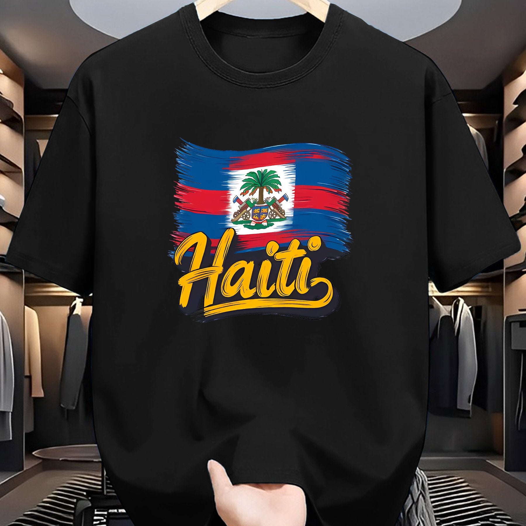 Men's Casual Haiti Graphic Print T-Shirt