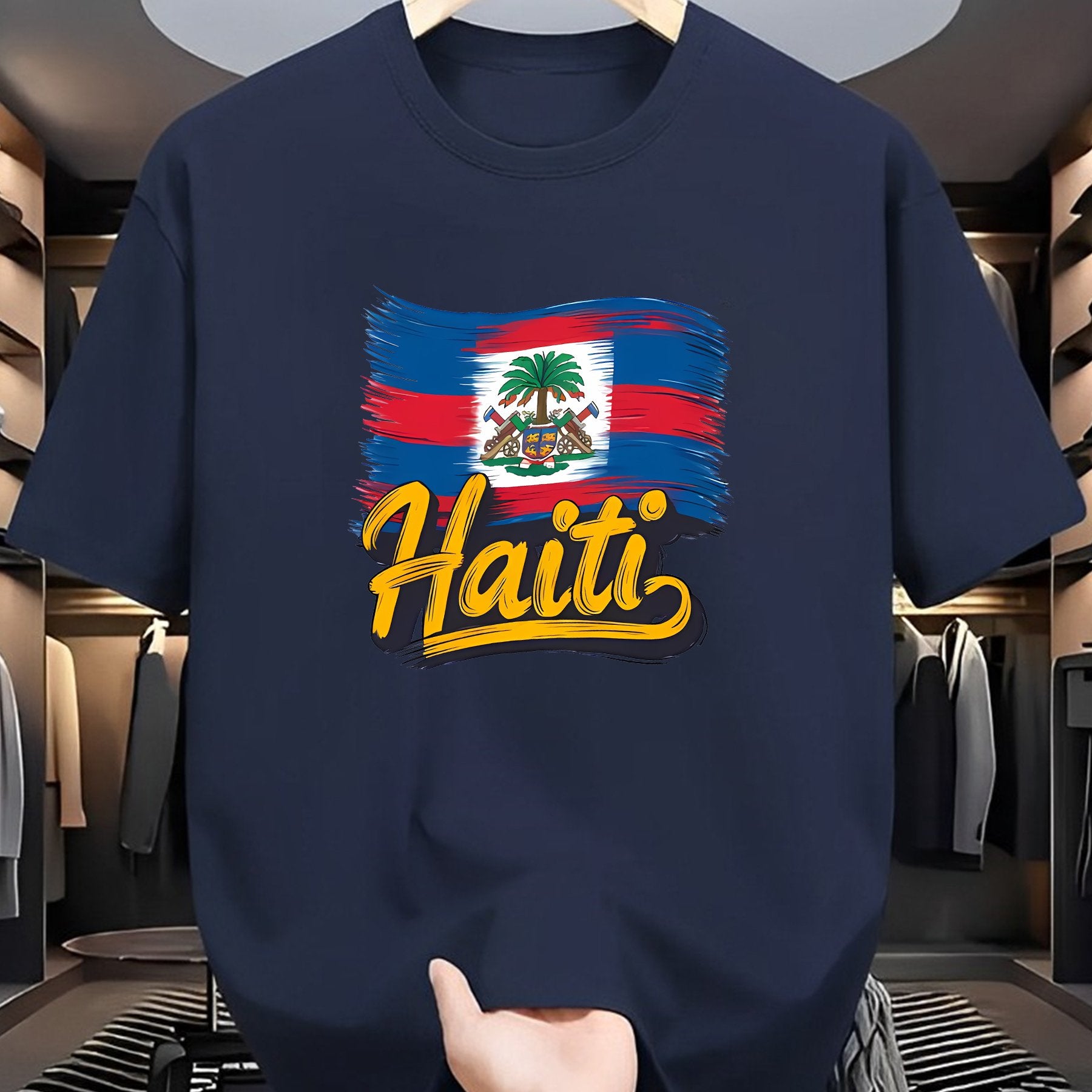 Men's Casual Haiti Graphic Print T-Shirt