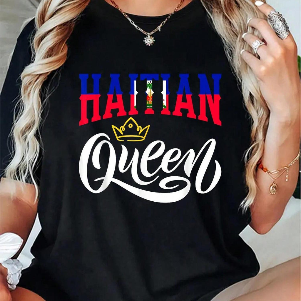 Unisex Haitian Queen Flag Graphic T-Shirt