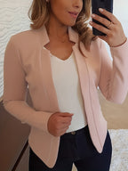 Women's Elegant Open-Front Long Sleeve Cardigan