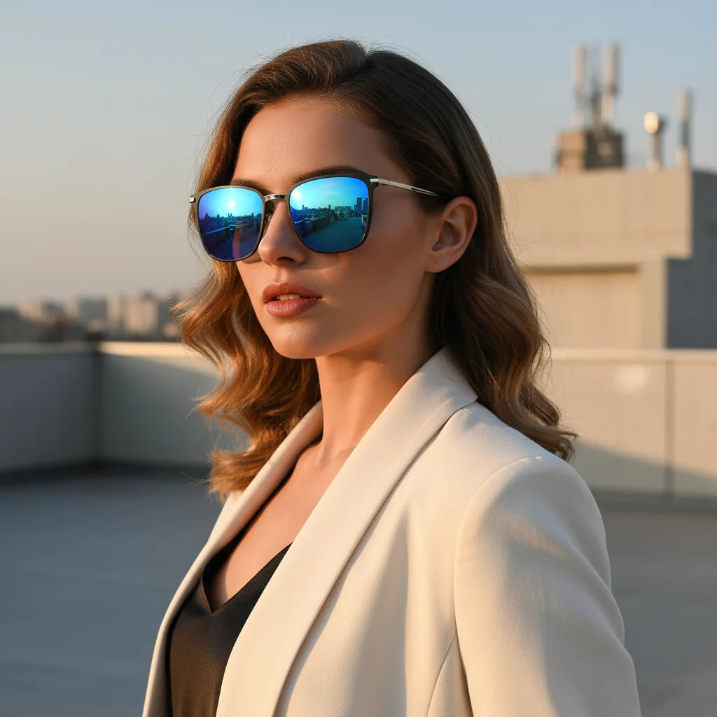 Men's Sunglasses New Arrival Square Polarized Sunglasses Metal Driver Night Vision Goggles Sunglasses