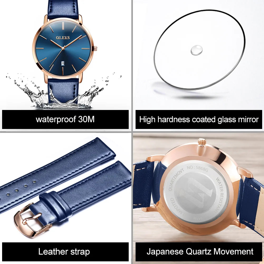 Men’s Quartz Watch – Ultra-Thin Waterproof Business