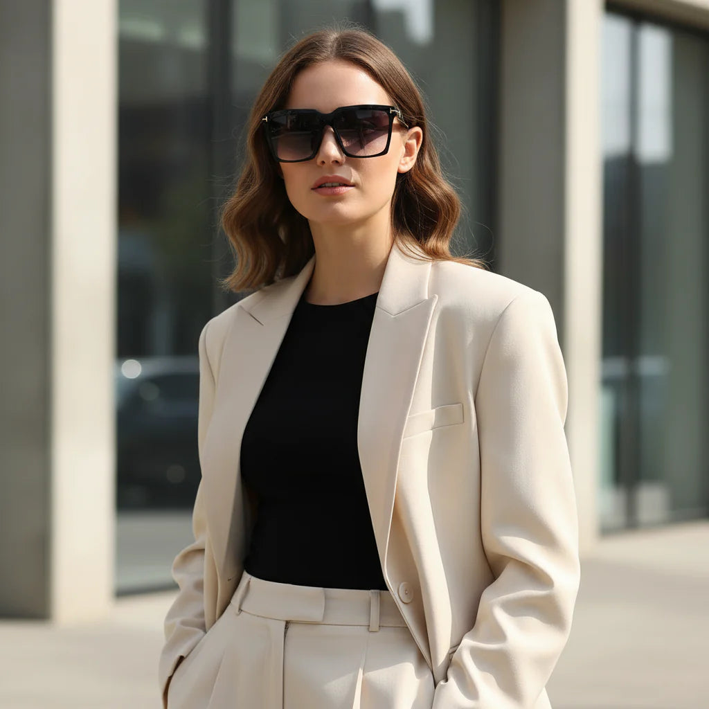 Aura Retro Oversized Square Sunglasses