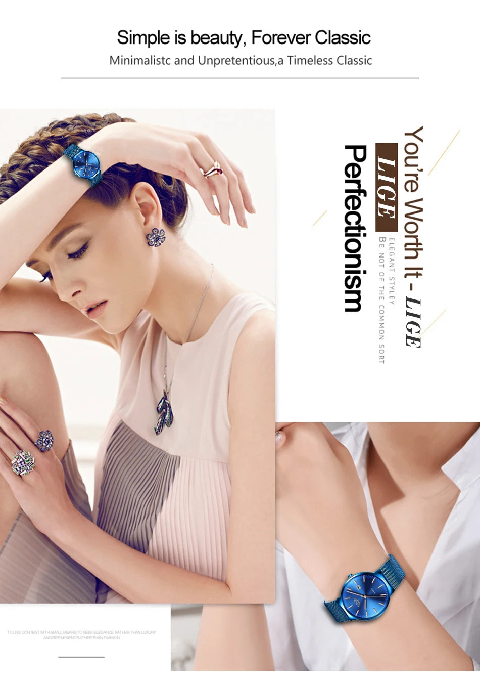 Fashion Luxury Women’s Watch –  – Waterproof Casual